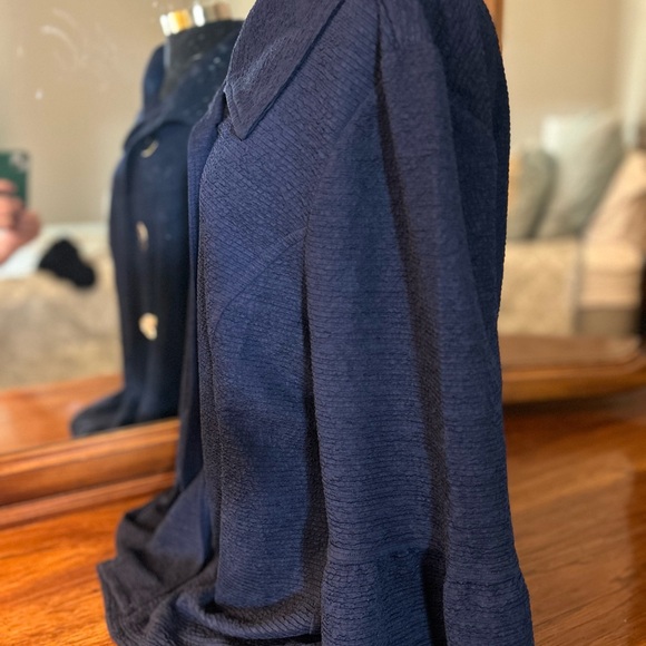 JM Collection navy blue blazer\jacket. Size XL. NWTGS - Picture 2 of 6